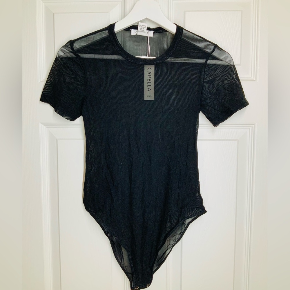 Black Mesh Bodysuit